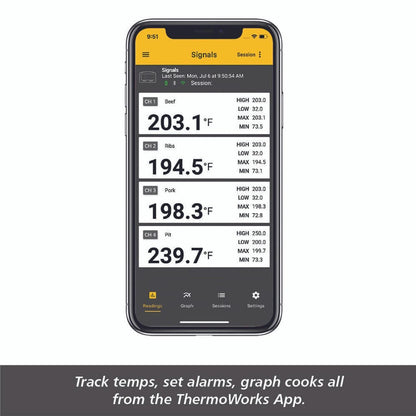 ThermoWorks Signals BBQ Alarm Thermometer with Wi-Fi and Bluetooth