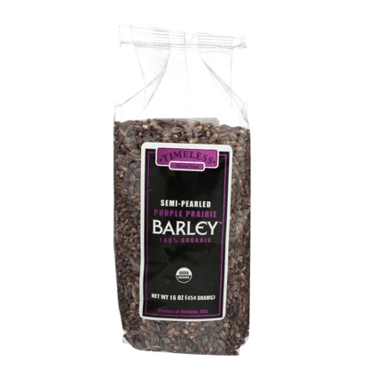 Timeless Foods Semi-Pearled Purple Prairie Barley, 16oz