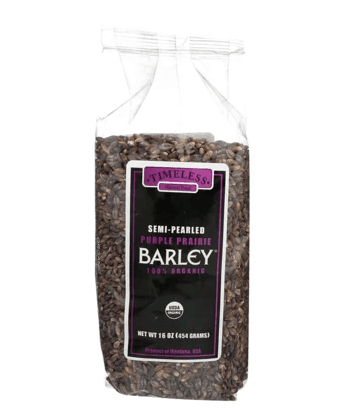 Timeless Foods Semi-Pearled Purple Prairie Barley, 16oz
