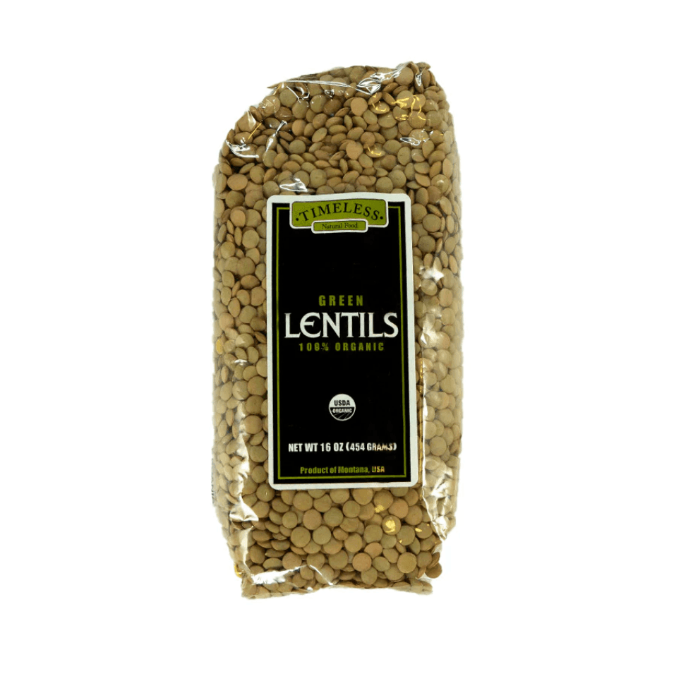 Timeless Foods Green Lentils, 16oz