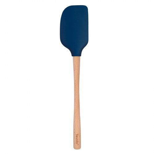 Tovolo Flex-Core Wood Handle Spatula: Deep Indigo