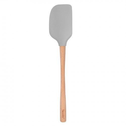 Tovolo Flex-Core Wood Handle Spatula: Oyster Gray