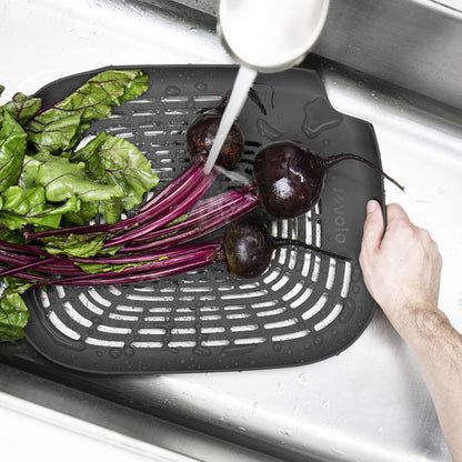 Tovolo Prep N’ Rinse Flat Colander: Charcoal