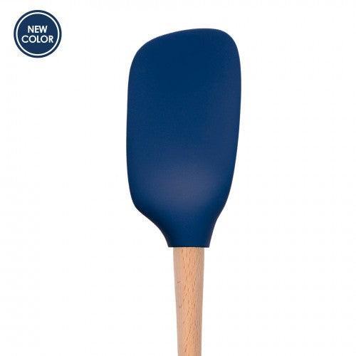 Tovolo Flex-Core Wood Handle Spoonula: Deep Indigo