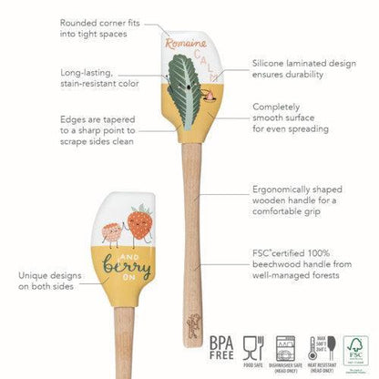 Tovolo Wood Handled Spatula: Romaine Calm