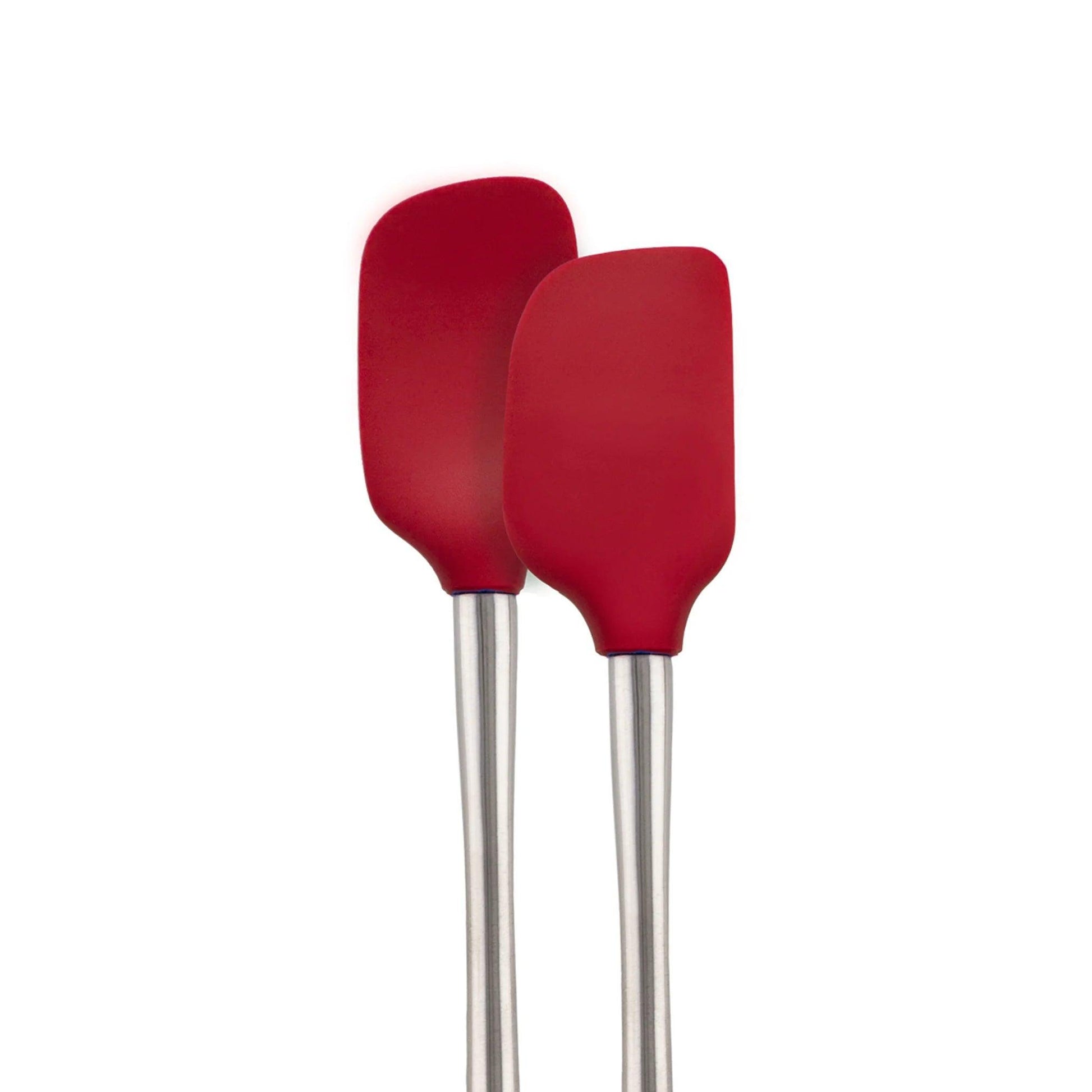 Tovolo Flex-Core Stainless Steel Handle Mini Spatula & Spoonula (Set of 2): Cayenne