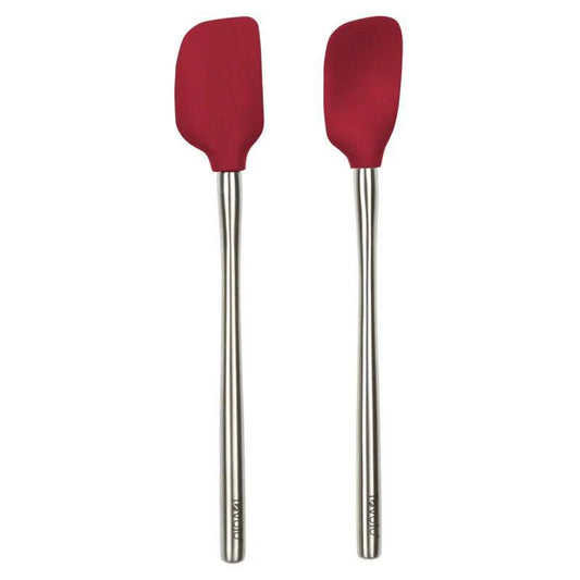 Tovolo Flex-Core Stainless Steel Handle Mini Spatula & Spoonula (Set of 2): Cayenne