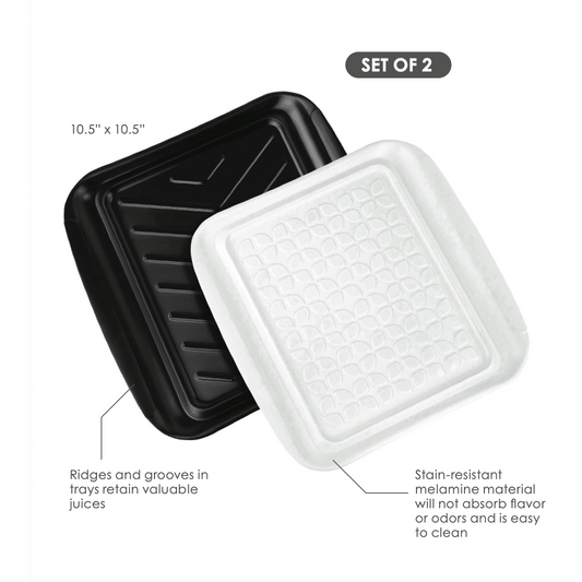 TOVOLO Prep & Serve BBQ Trays (Set of 2): Small