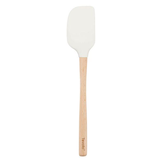 Tovolo Flex-Core Wood Handle Spatula: White