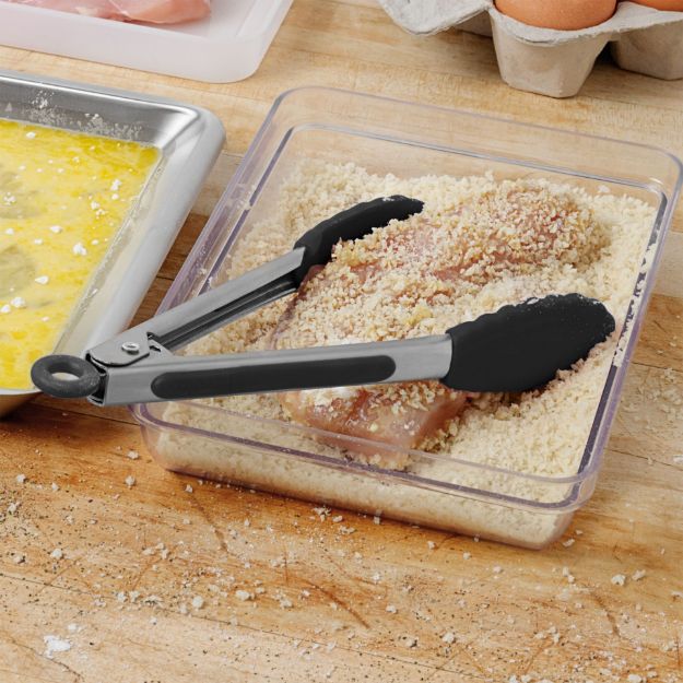 Tovolo Mini Silicone Tongs: Black