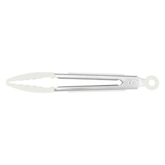 Tovolo Mini Silicone Turner Tongs: White