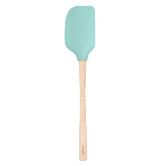 Tovolo Flex-Core Wood Handle Spatula: Aqua