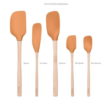 Tovolo Flex-Core Wood Handle Spatula Set (Set of 5): Apricot