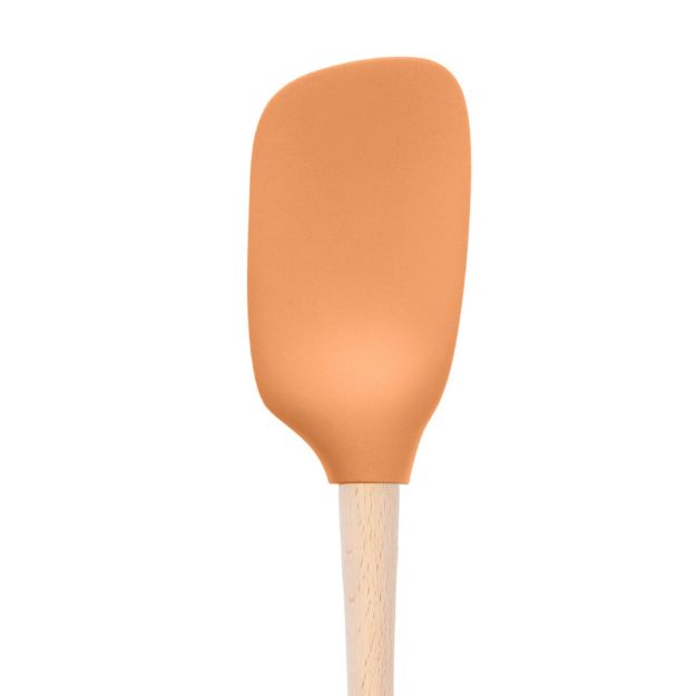 Tovolo Flex-Core Wood Handle Spoonula: Apricot