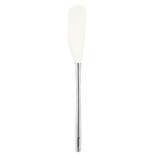 Tovolo Flex-Core Stainless Steel Handle Jar Scraper: White