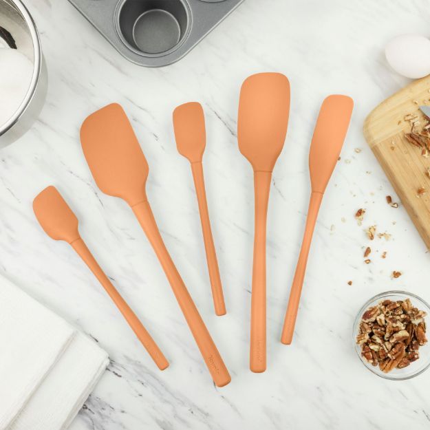 Tovolo Flex-Core All Silicone Spatula Set (Set of 5): Apricot