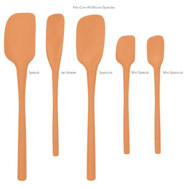 Tovolo Flex-Core All Silicone Spatula Set (Set of 5): Apricot