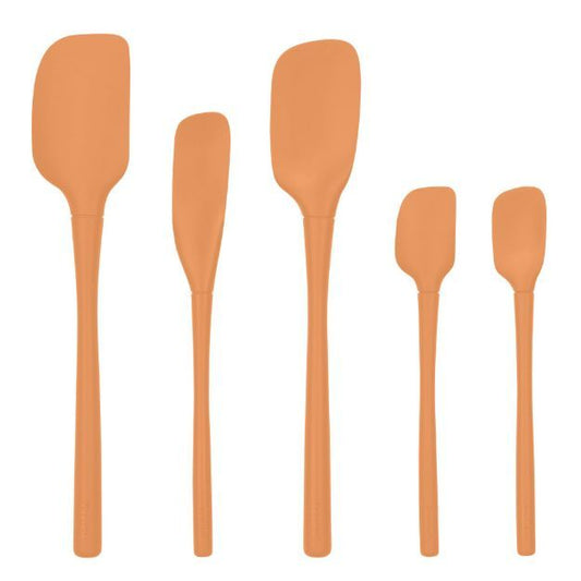 Tovolo Flex-Core All Silicone Spatula Set (Set of 5): Apricot