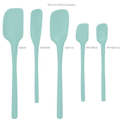 Tovolo Flex-Core All Silicone Spatula Set (Set of 5): Aqua