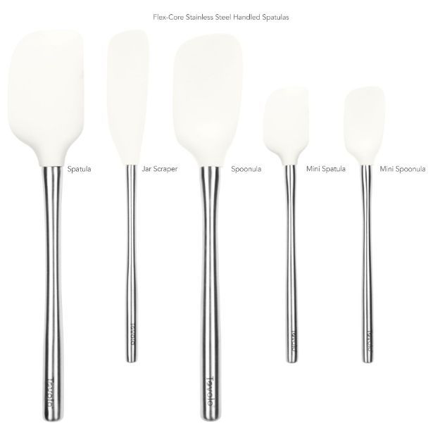 Tovolo Flex-Core Stainless Steel Handle Spatula Set (Set of 5): White