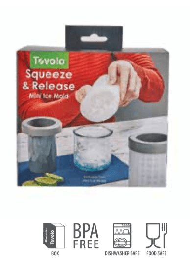 Tovolo Squeeze & Release Mini Ice Mold Set