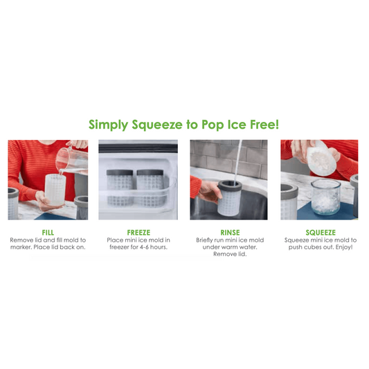 Tovolo Squeeze & Release Mini Ice Mold Set