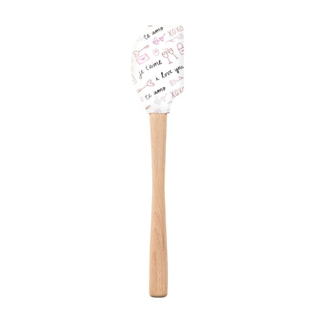 Tovolo Wood Handled Spatula: Love Script