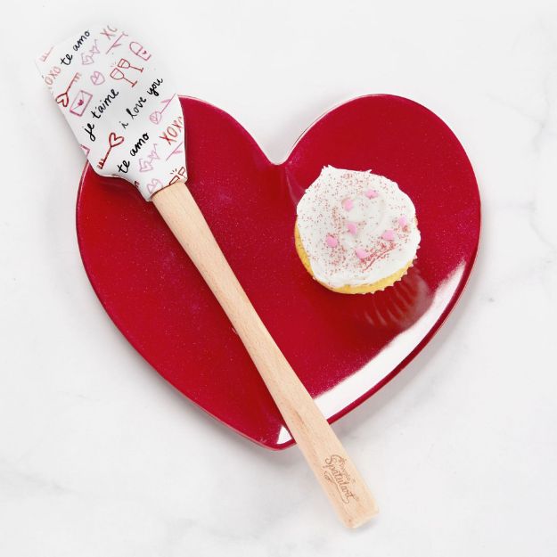 Tovolo Wood Handled Spatula: Love Script