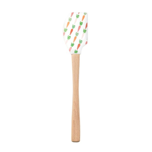 Tovolo Wood Handled Spatula: Carrot Patch