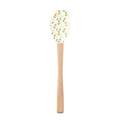 Tovolo Wood Handled Spatula: Tulip Garden