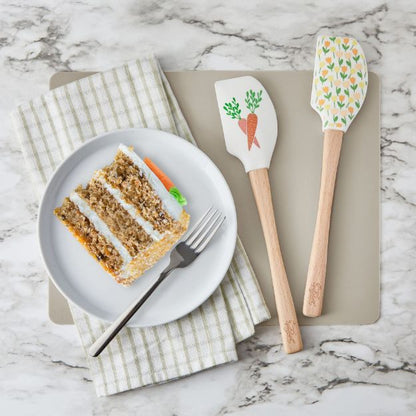 Tovolo Wood Handled Spatula: Tulip Garden