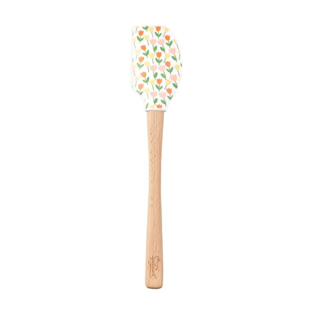 Tovolo Wood Handled Spatula: Tulip Garden