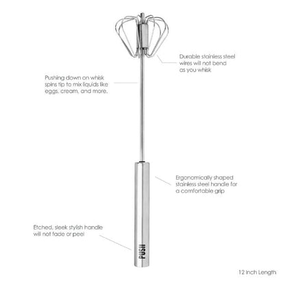 Tovolo Stainless Steel Whisk: 12", Push