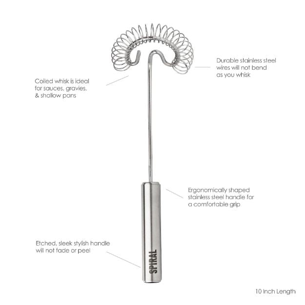 Tovolo Stainless Steel Whisk: 10", Spiral