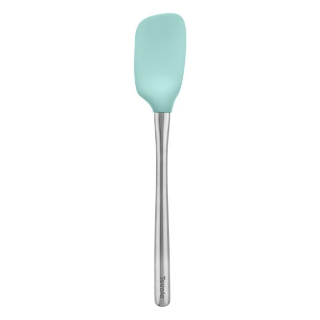 Tovolo Flex-Core Stainless Steel Handle Spoonula: Aqua