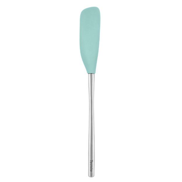 Tovolo Flex-Core Stainless Steel Handle Jar Scraper: Aqua