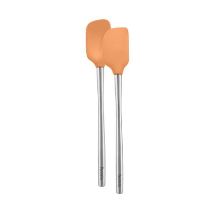 Tovolo Flex-Core Stainless Steel Handle Mini Spatula & Spoonula (Set of 2): Apricot