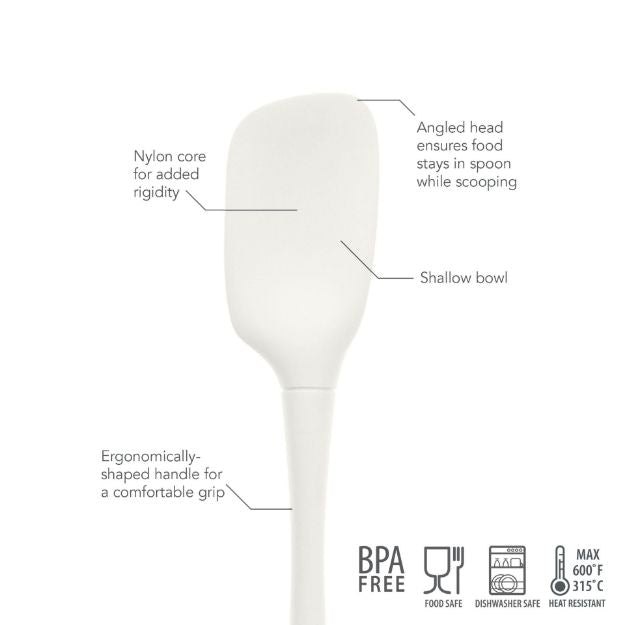 Tovolo Flex-Core All Silicone Spoonula: White