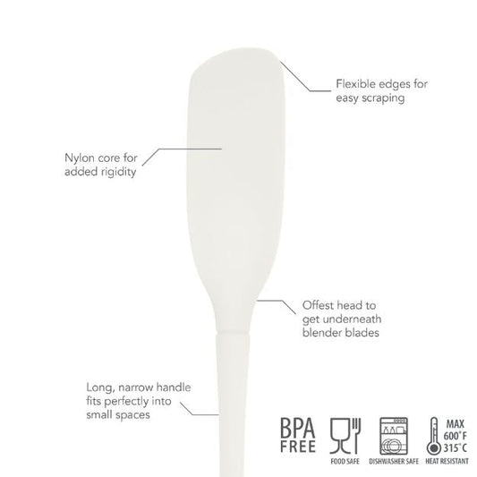 Tovolo Flex-Core All Silicone Blender Spatula: White