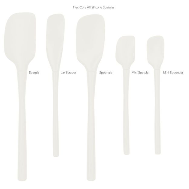 Tovolo Flex-Core All Silicone Spatula Set (Set of 5): White