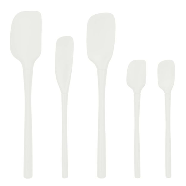 Tovolo Flex-Core All Silicone Spatula Set (Set of 5): White