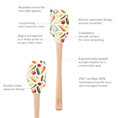 Tovolo Wood Handled Spatula: Vegetable Garden