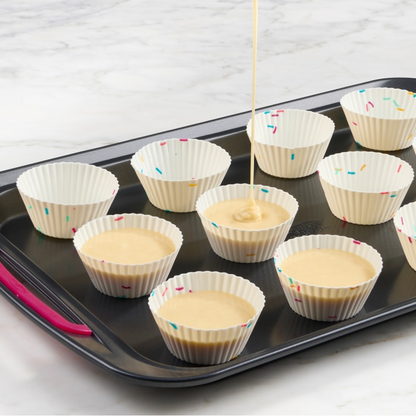 Trudeau Silicone Muffin Cups: Standard, Set of 12, Confetti