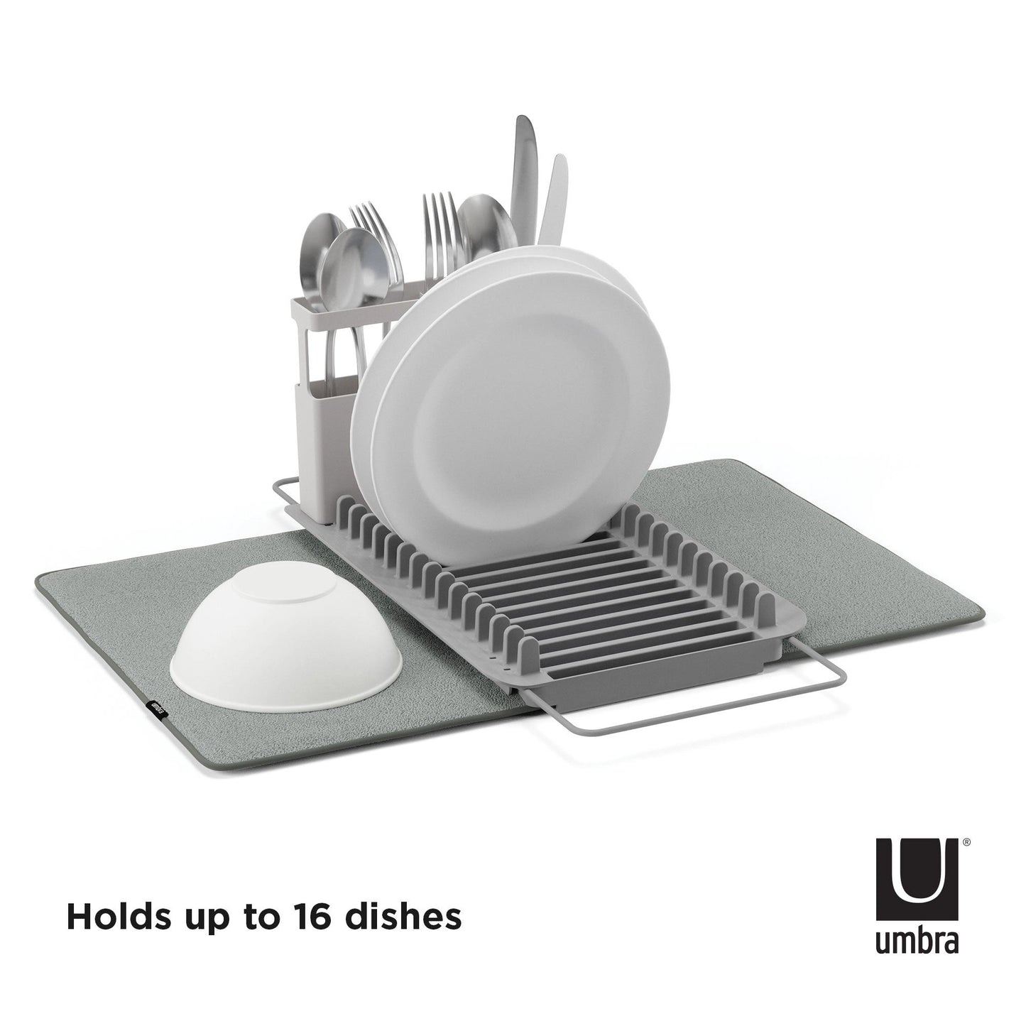 Umbra Udry Over The Sink Dish Rack with Drying Mat
