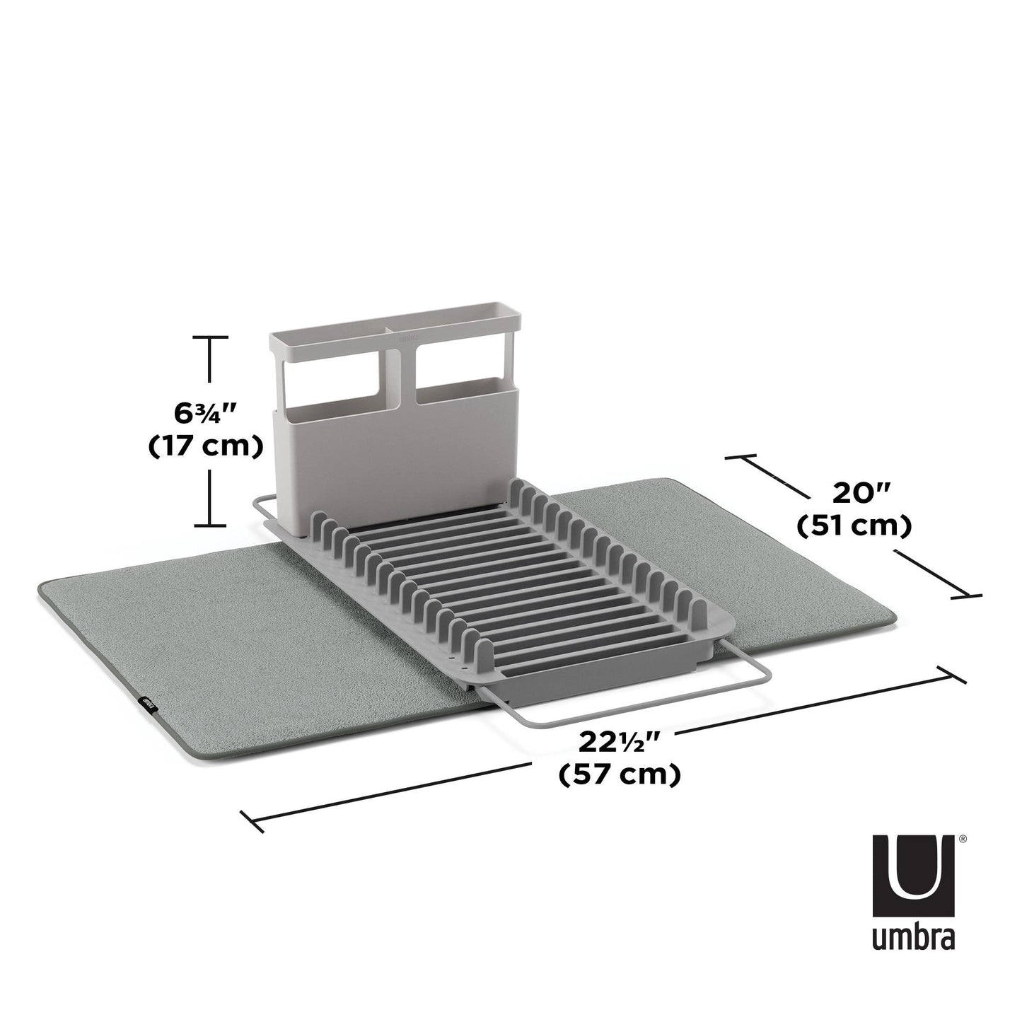 Umbra Udry Over The Sink Dish Rack with Drying Mat