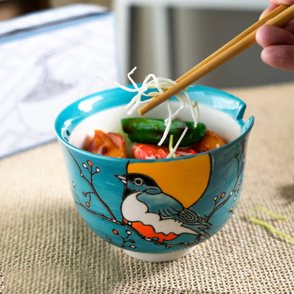 Urban Tokyo Noodle Bowl with Chopsticks: 18 oz, Robin