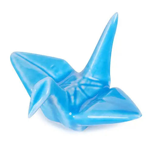 Urban Tokyo Porcelain Chopstick Rests: Origami Crane, Blue