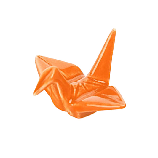 Urban Tokyo Porcelain Chopstick Rests: Origami Crane, Orange