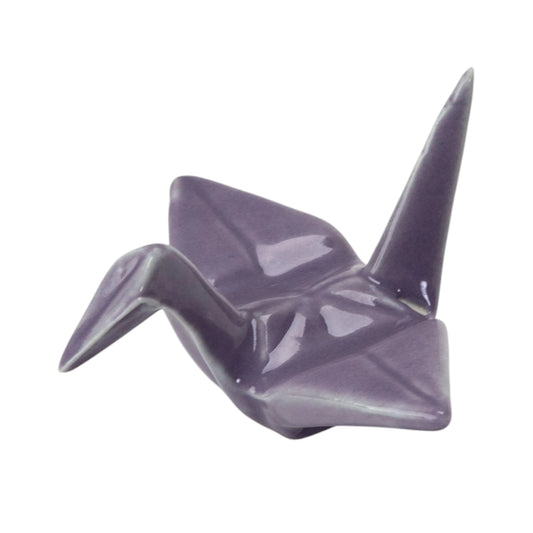 Urban Tokyo Porcelain Chopstick Rests: Origami Crane, Purple