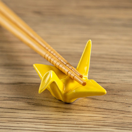 Urban Tokyo Porcelain Chopstick Rests: Origami Crane, Yellow